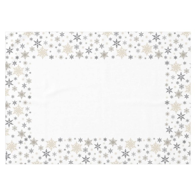 Nappe de flocon de Noël vintage moderne (Devant (Horizontal))