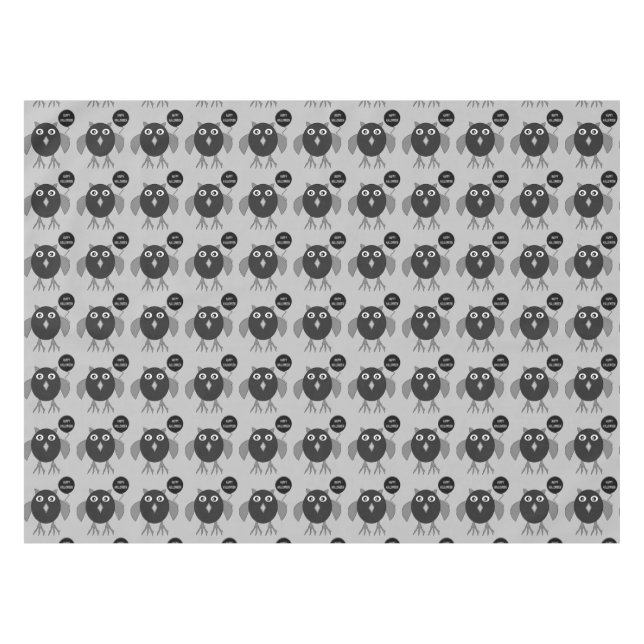 Nappe de hibou de fête d'Halloween déplaisante (Devant (Horizontal))