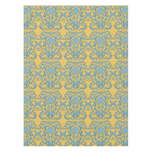 Nappe de jaune de crème de Vieux Monde de damass
