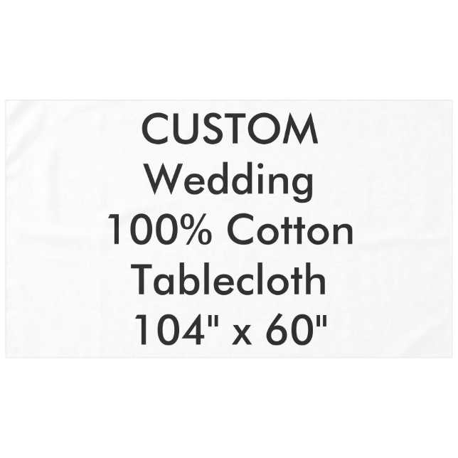 Nappe de mariage personnalisée 104 po x 60 po (Devant (Horizontal))