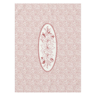 Nappe de médaillon de Redwork - Vin de Noël