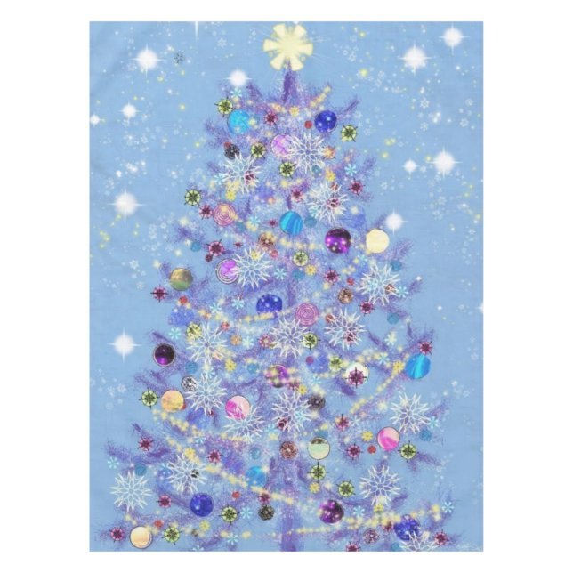 Nappe de Noël avec Beau sapin de Noël (Devant)