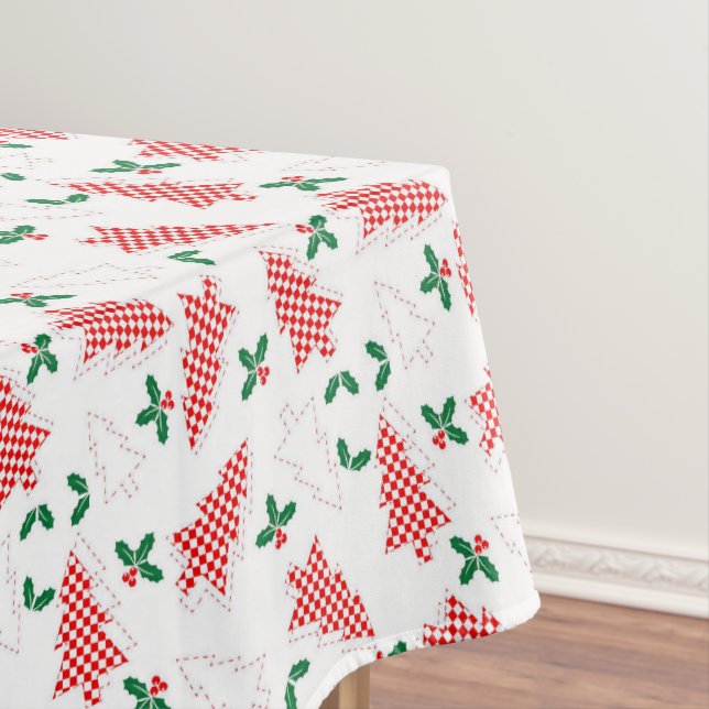 Nappe de Noël avec Découpe d'Arbre (In Situ)
