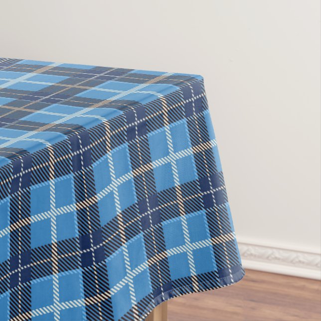 Nappe de Noël bleu Tartan Plaid (In Situ)