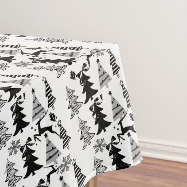 Nappe de Noël, Joyeux arbres de Noël Noir (In Situ)