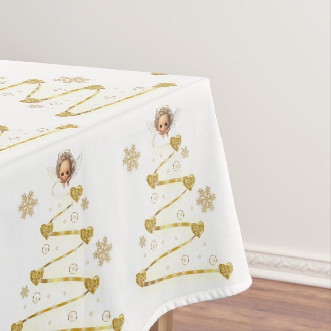 Nappe de Noël, Joyeux Noël, Ange (In Situ)