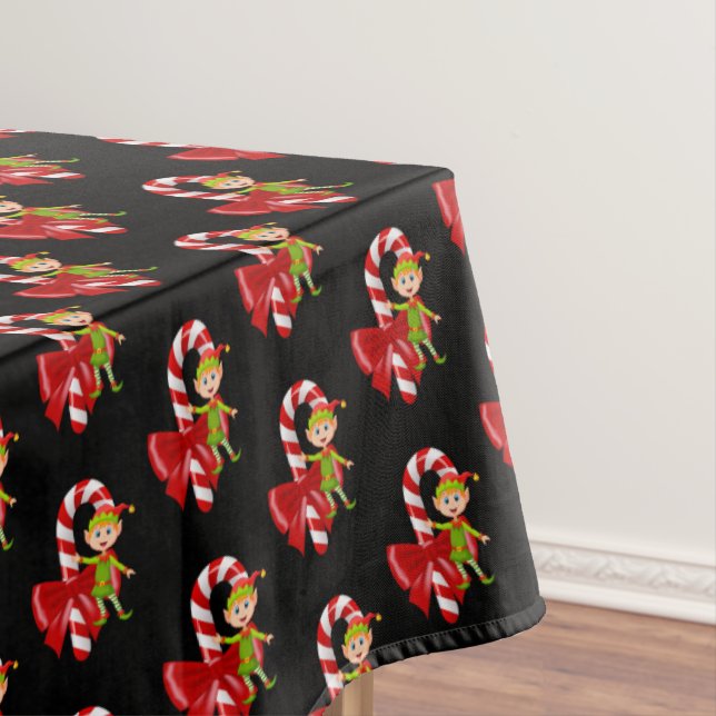 Nappe de Noël, Joyeux Noël, Elfe (In Situ)