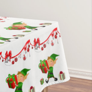 Nappe de Noël, Joyeux Noël, Elfe
