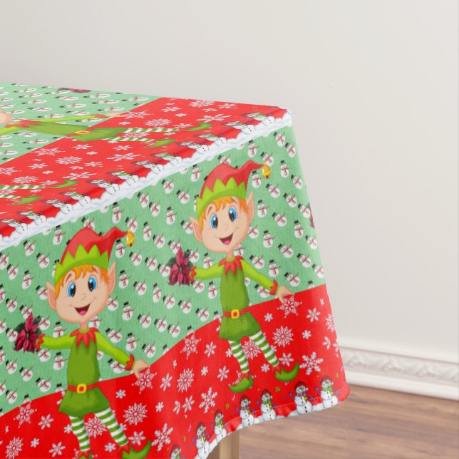 Nappe de Noël, Joyeux Noël, Elfe (In Situ)