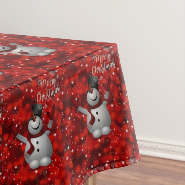 Nappe de Noël, Joyeux Noël, Snowman (In Situ)