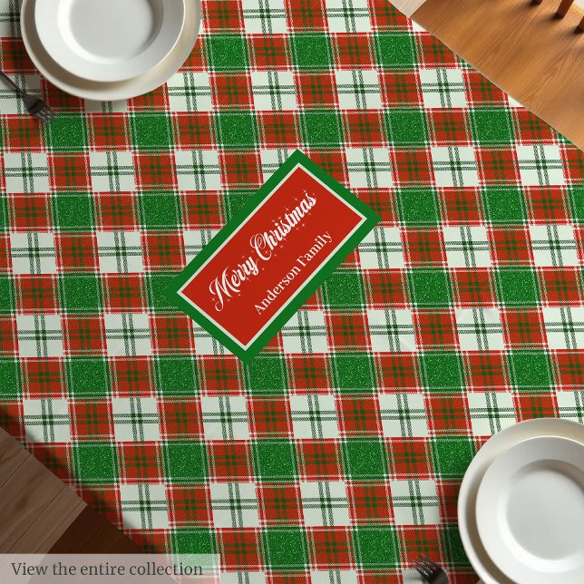 Nappe de Noël personnalisée Chic Accent de fête (Custom Christmas Tablecloth Chic Holiday Accent)