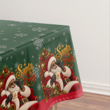 Nappe de Noël pour table africaine-américaine Sant