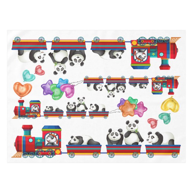 Nappe de panda précieuse - Couvercle de table (Devant (Horizontal))