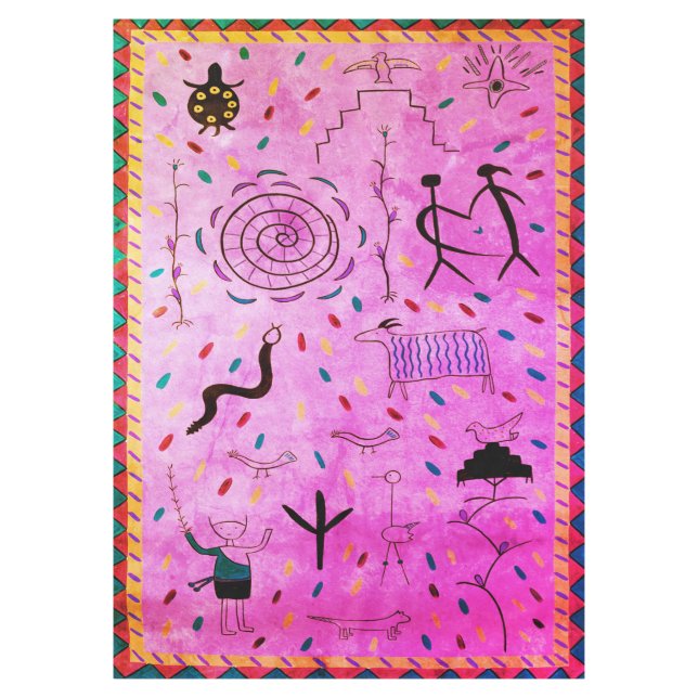 Nappe de pétroglyphes Vintages (Devant)