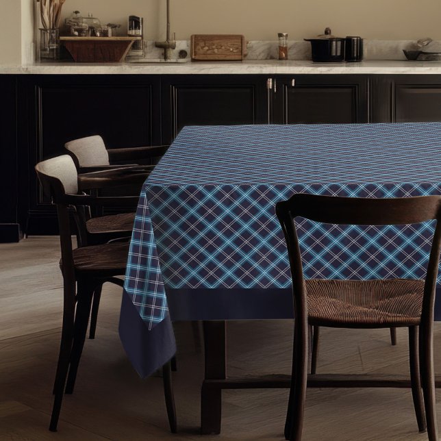 Nappe de pique-nique bleu marine avec plat classiq (Navy Blue Picnic Tablecloth with Classic Plaid Pattern)