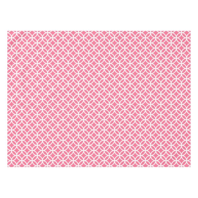 Nappe de rose et blanche de liaison de cercles (Devant (Horizontal))