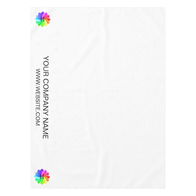 Nappe de stand personnalisée avec logo blanc (Devant)