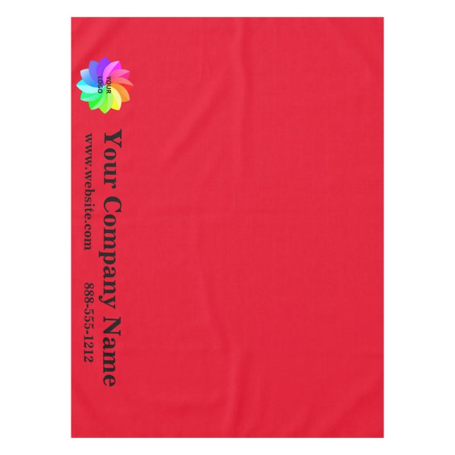 Nappe de stand personnalisée avec logo rouge (Devant)