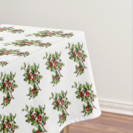 Nappe De Style Rétro Holiday Holly