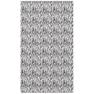 Nappe de table à motif zèbre noir et blanc pour fê