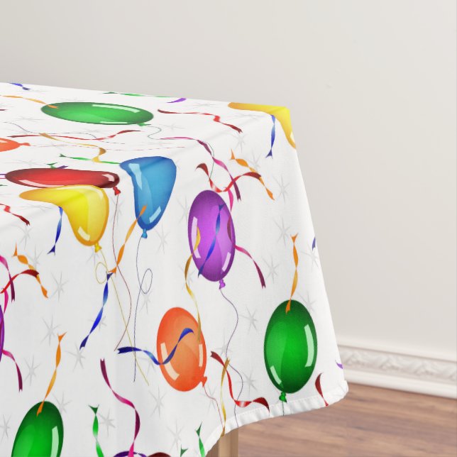 Nappe de table avec ballons de fête (In Situ)