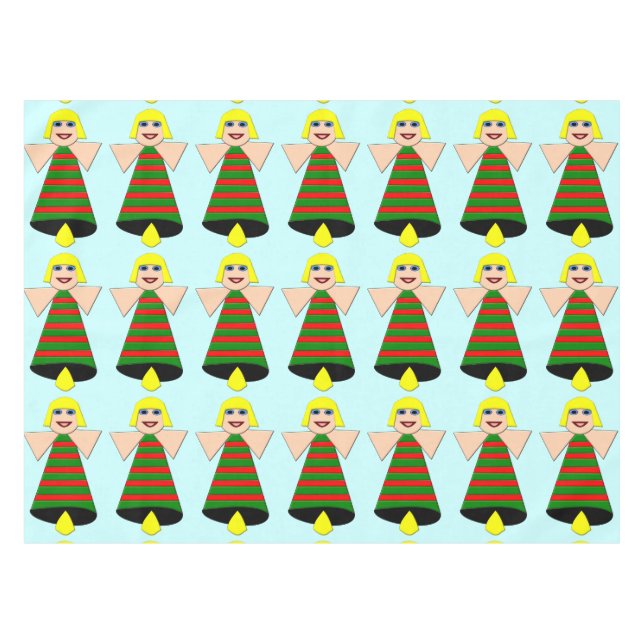 Nappe de table cloche ange de Noël (Devant (Horizontal))