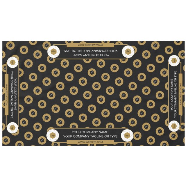 Nappe de table de foire commerciale 60X104 Logo Or (Devant (Horizontal))