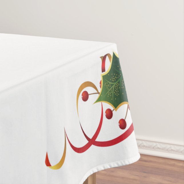 Nappe de table de Noël en houx blanc (In Situ)