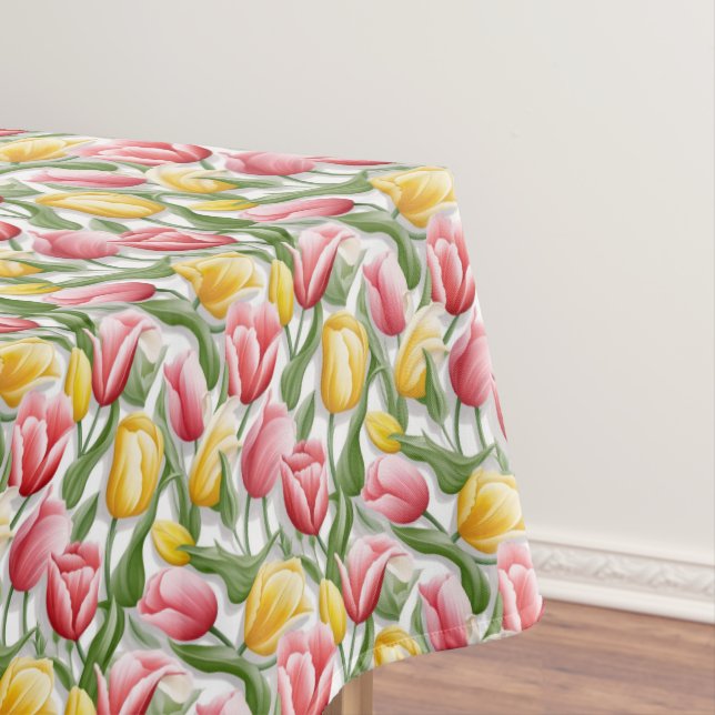 Nappe de table en coton à motif floral de tulipes (In Situ)