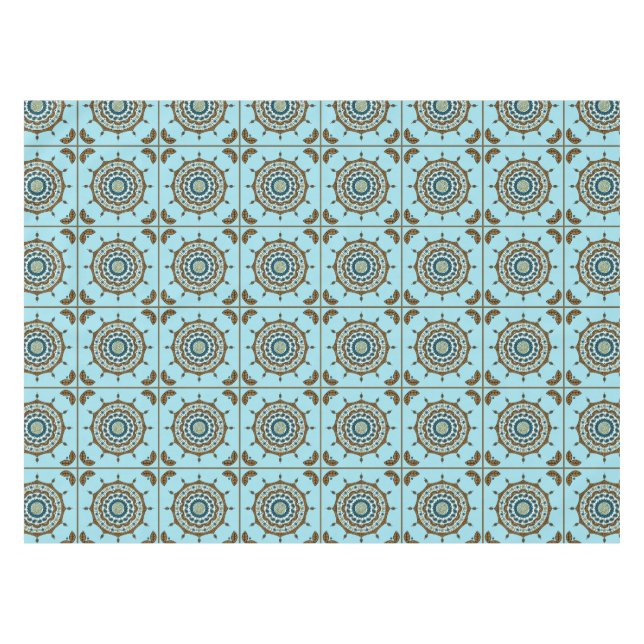 Nappe de table en cuivre Mehndi Fantasy (Devant (Horizontal))