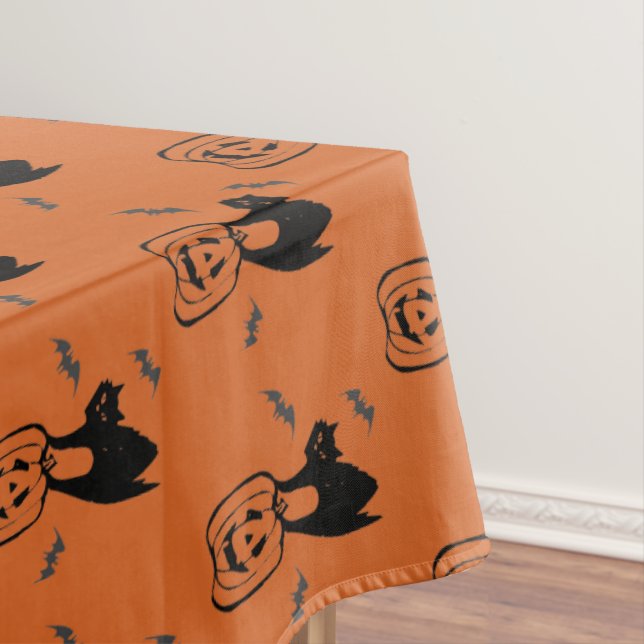 Nappe de table Halloween citrouille et chat noir (In Situ)