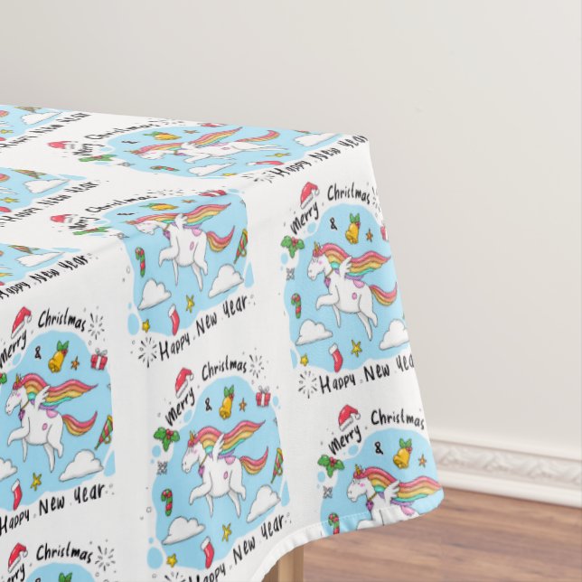 Nappe de table licorne de Noël classique (In Situ)