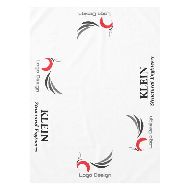 Nappe de table personnalisée avec votre logo et te (Devant)