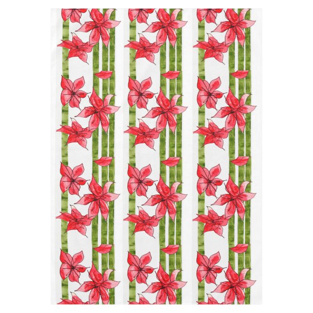 NAPPE DE TABLE POINSETTIA AMUSANTE ET FABULEUSE (Devant)