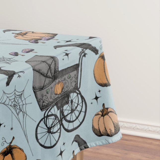 Nappe de table pour landau de bébé victorien bleu  (In Situ)