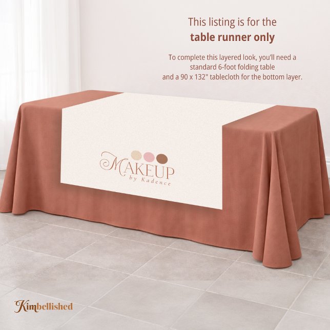 Nappe de Table pour Maquilleuse Logo Prêt à l'Empl (Créateur téléchargé)