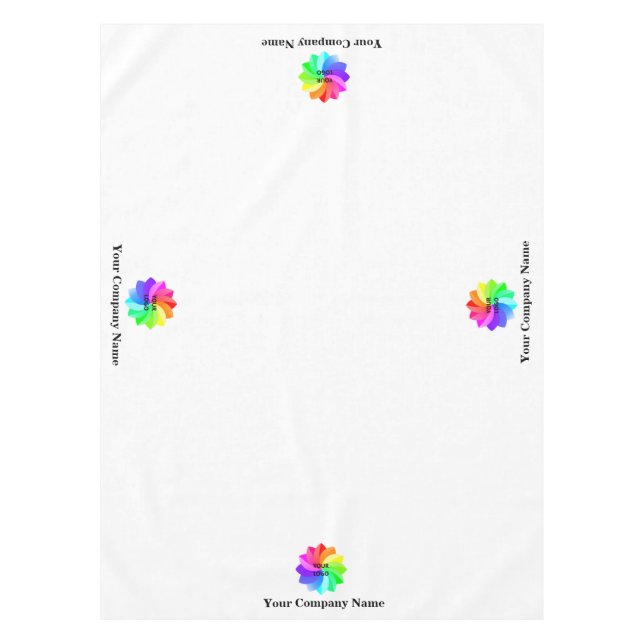 Nappe de table pour salon professionnel avec logo  (Devant)