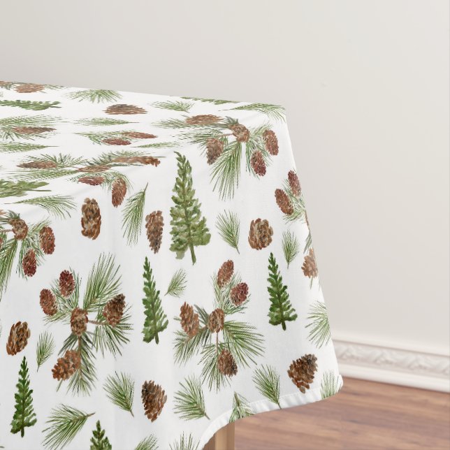 Nappe de table thème pin moderne d'hiver (In Situ)
