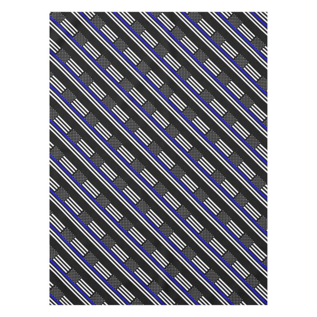 Nappe Décor américain en bleu mince (Devant)