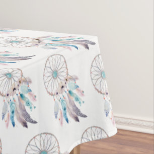 Nappe Décor Bohême Dreamcatcher Fleur Aquarelle Cute