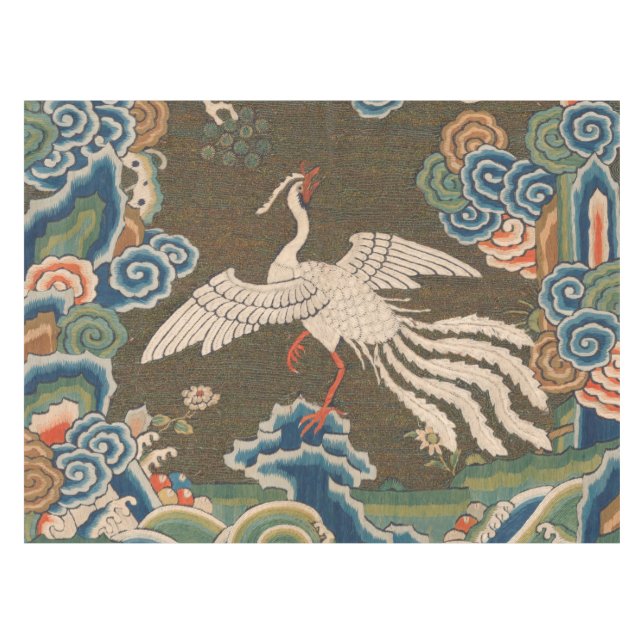 Nappe Décor d'antiquité chinois d'oiseaux (Devant (Horizontal))
