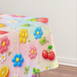 Nappe Décor de cuisine d'été floral à motif de fruits co