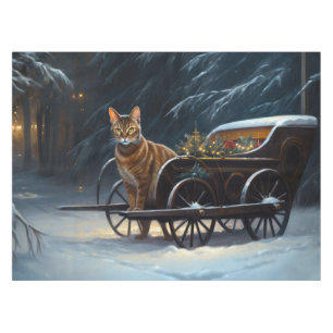 Nappe Décor de Noël Abyssinian Snowy Sleigh Ride