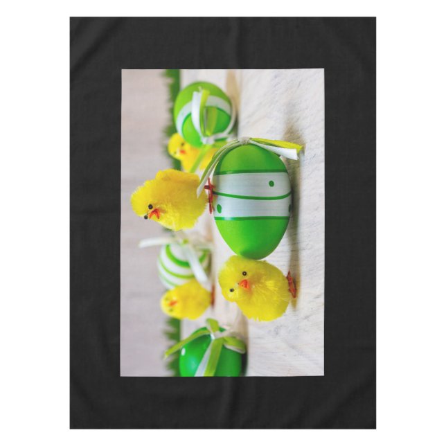 Nappe Décor de Pâques - OEufs de Pâques et poussins (Devant)