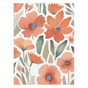 Nappe Décor de table en terre cuite Fleur sauvage Boho r