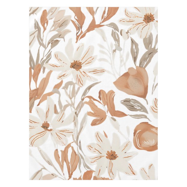 Nappe Décor de table en terre cuite Fleur sauvage Boho r (Devant)