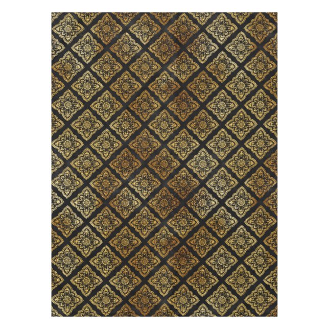 Nappe Décor Noir Et Or (Devant)