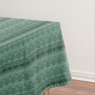 Nappe Décor vert dentelle vintage