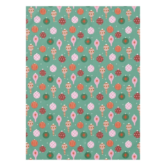 Nappe Décorations de Noël motif - vert (Devant)