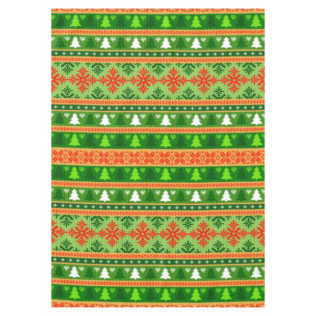 NAPPE DÉCORATIONS DE NOËL VERT BLANC ROUGE POUR SAPIN DE (Devant)